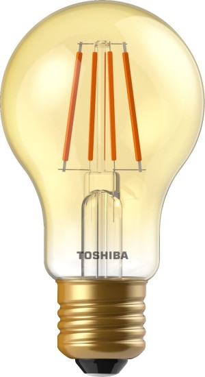 Toshiba LED Filament Lampe E27 Amber 4.5W 2200K 400Lm wie 25W 4711112386833