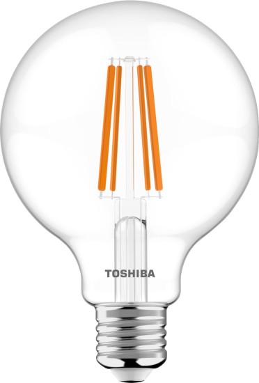 Toshiba LED Filament Globe Lampe E27 8.5W 2700K 1055Lm wie 75W 4711112386949