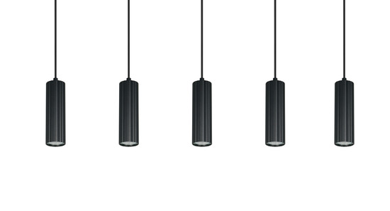 Trio 367700532 Soka GU10 Pendelleuchte 5-fach ⌀5,5cm Schwarz Matt