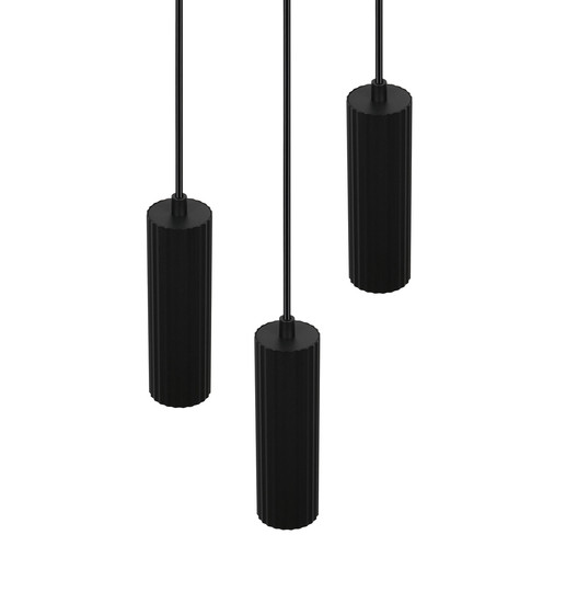 Trio 367730332 Soka GU10 Pendelleuchte 3-fach ⌀28cm Schwarz Matt