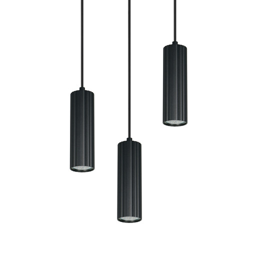 Trio 367730332 Soka GU10 Pendelleuchte 3-fach ⌀28cm Schwarz Matt