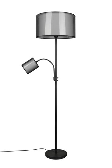 Trio Burton Stehleuchte E27/E14  2-fach ⌀45cm Schwarz Matt