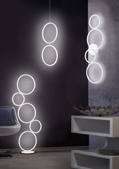 Trio Rondo LED Stehleuchte  36W dimmbar Weiß Matt warmweiss