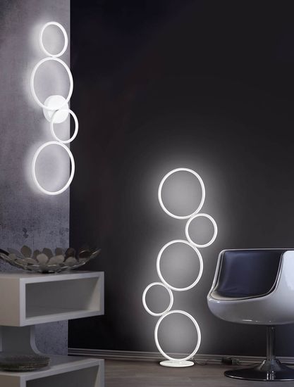 Trio Rondo LED Stehleuchte  36W dimmbar Weiß Matt warmweiss