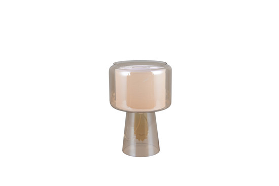 Trio 519900113 Rocka E14 Tischleuchte ⌀20cm Amberfarbig
