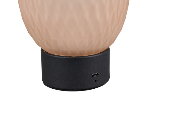 Trio 564210113 Facette LED Tischleuchte 1,5W ⌀11,8cm Amberfarbig warmweiss Touch