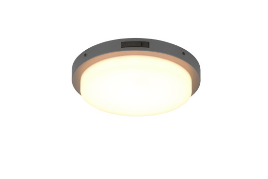 Trio 630369142 Bermejo LED Deckenleuchte 14W ⌀30cm Anthrazit IP54 CCT einstellbare Lichtfarbe