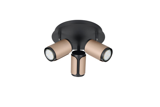 Trio 814530365 Gillan GU10 Strahler 3-fach ⌀30cm Coffee