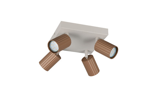 Trio 867730465 Soka GU10 Strahler 4-fach ⌀5,5cm Coffee