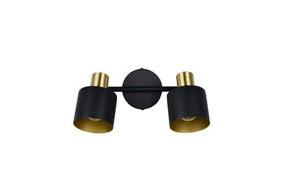 Trio 868800280 Eva E14 Strahler 2-fach Schwarz-Gold
