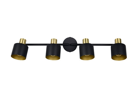 Trio 868800480 Eva E14 Strahler 4-fach Schwarz-Gold