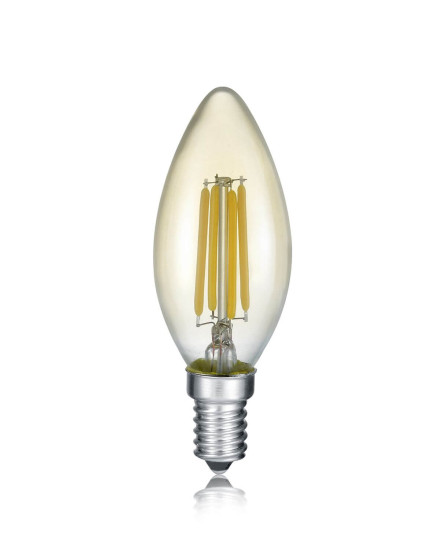 Trio Kerze LED Lampe E14  4W ⌀3,5cm dimmbar Braun warmweiss wie 27w