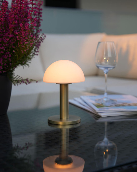 Villeroy & Boch BERGAMO Akku-Tischlampe Champagner Matt 2,5W IP65 97076