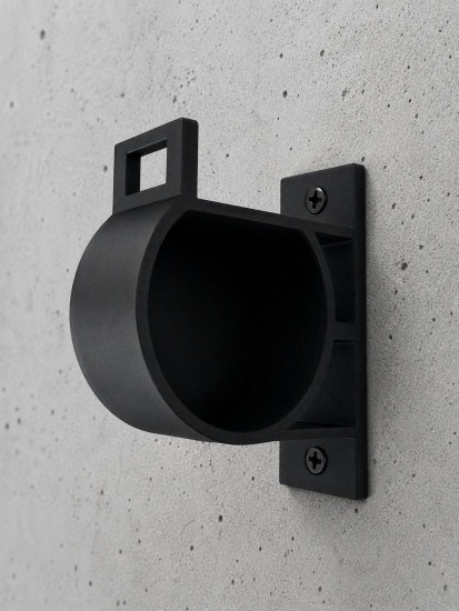 SOIXX Wandhalterung Typ 2  für EV Ladekabel, Schwarz, seitlich rechts, passend für alle Typ 2 Stecker nach DIN EN 62196-1