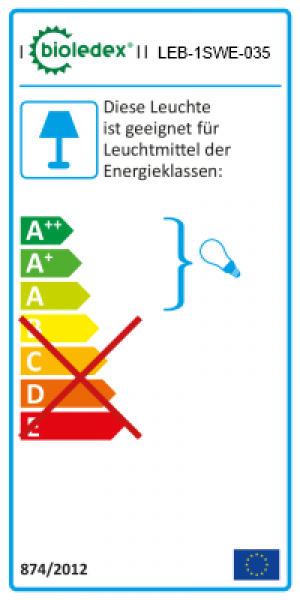 Bioledex INO Einbaurahmen weiss eckig schwenkbar 81mm