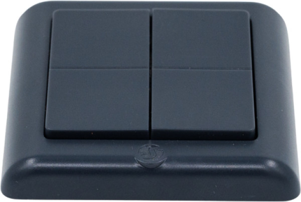Shelly BLU Wall Switch 4 ZB, DK Format - Zigbee Wandschalter, Grau