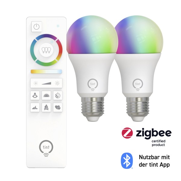 Müller Licht LED Lampe A60 tint Starter Set 9W E27 806lm white color 404013