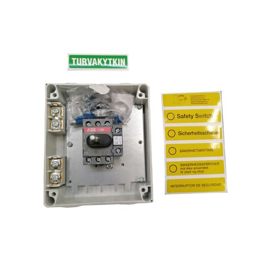 ABB OTE16T3M EMV-Sicherheitsschalter 3-polig 7,5 kW 400V m. schwarzem Griff