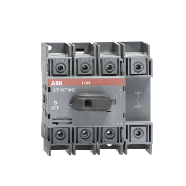 ABB OT100F4N2 Lastrennschalter 4-polig 100A m. schwarzem Knebelgriff