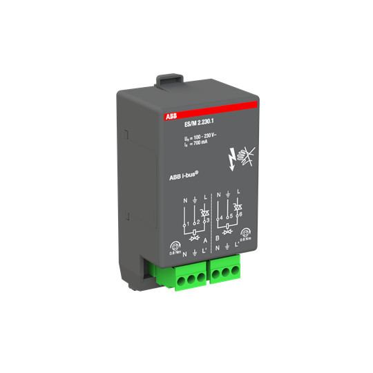 ABB ES/M2.230.1 Elektronisches Schaltaktormodul, 2fach, 230 V, Made in Germany