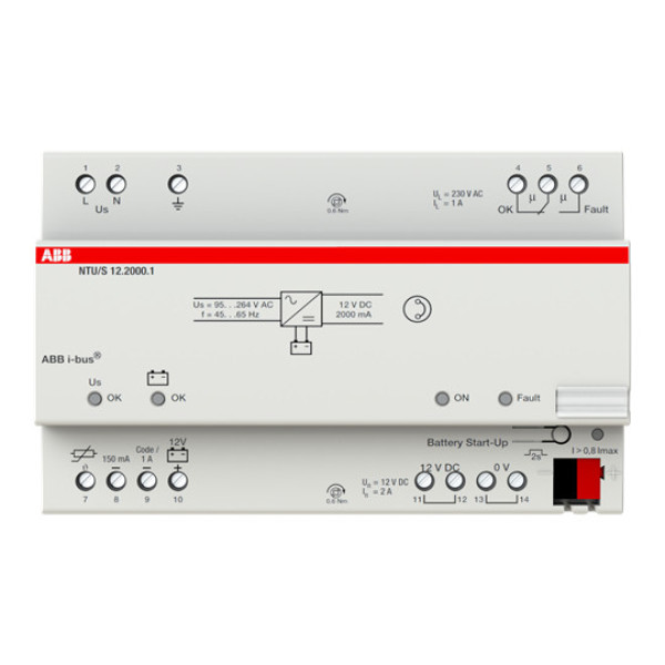 ABB NTU/S12.2000.1 Unterbrechungsfreies Netzteil, 12 V DC, 2 A, REG, Made in Germany