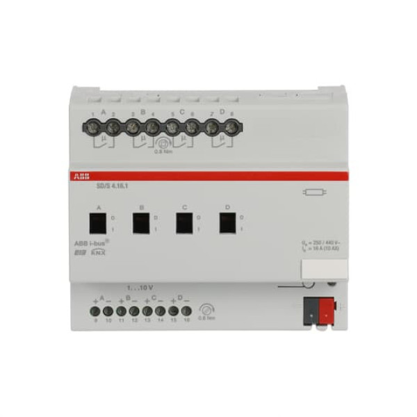 ABB SD/S4.16.1 Schalt-/Dimmaktor, 4fach, 16 A, REG, Made in Germany