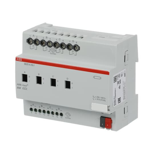 ABB SD/S4.16.1 Schalt-/Dimmaktor, 4fach, 16 A, REG, Made in Germany