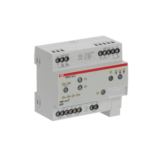 ABB FCC/S1.5.2.1 Fan Coil Controller, 2 x PWM, 0-10 V, manuelle Bedienung, REG, Made in Germany