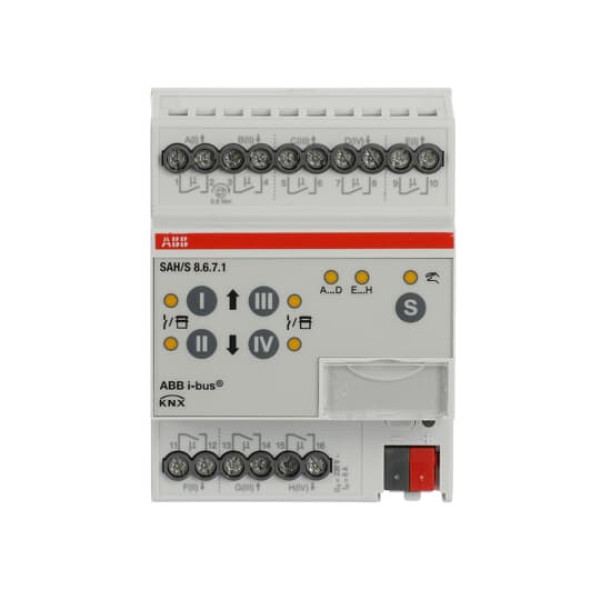 ABB SAH/S8.6.7.1 Schalt-/Jalousieaktor, 8fach, 6 A, REG, Made in Germany