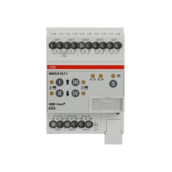ABB SAH/S8.10.7.1 Schalt-/Jalousieaktor, 8fach, 10 A, REG, Made in Germany