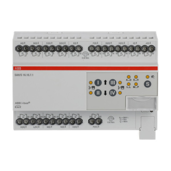 ABB SAH/S16.16.7.1 Schalt-/Jalousieaktor, 16fach, 16 A, REG, Made in Germany