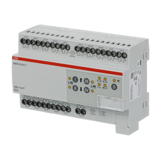 ABB SAH/S16.16.7.1 Schalt-/Jalousieaktor, 16fach, 16 A, REG, Made in Germany