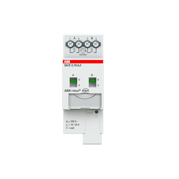 ABB SA/S2.16.5.2 Schaltaktor, 2fach, 16 A, C-Last, REG, Made in Germany