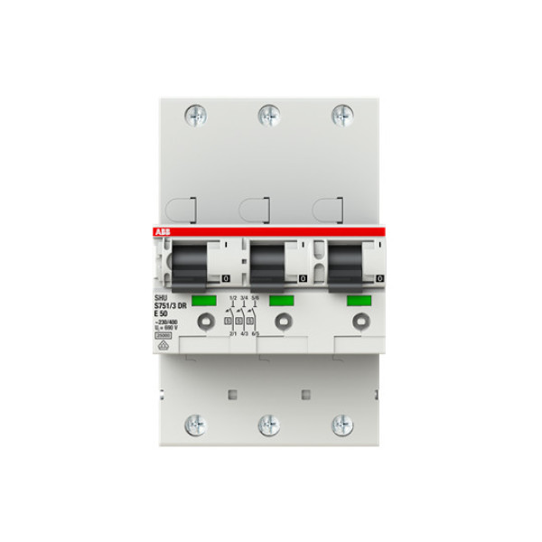 ABB S751/3DR-E 50 sel. Haupt-LS SHU E-Char.,25kA,50A,3x1P