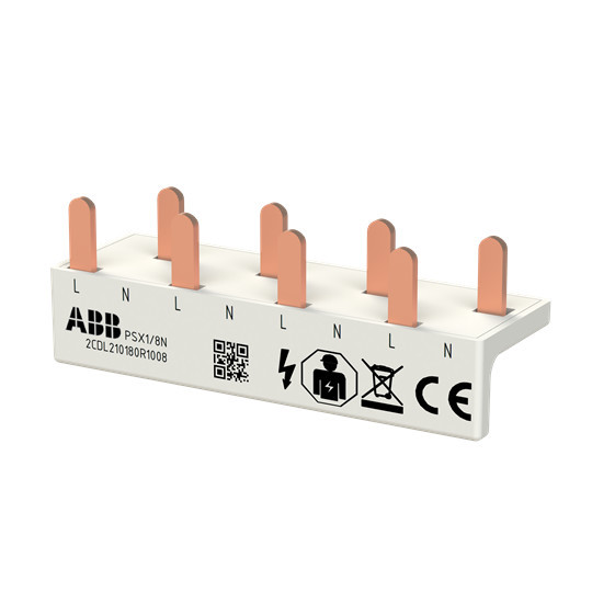 ABB PSX1/8N Phasenschiene FlexLine 1P+N, 8Pins, 4 TE, 10qmm L-N-L-..., Made in Germany
