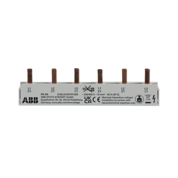 ABB PS3/6 Phasenschiene 3Ph.,6Pins,10qmm, Made in Germany