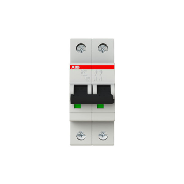 ABB S202-B6 Sicherungsautomat B-Char., 6 kA, 6 A, 2P, Made in Germany
