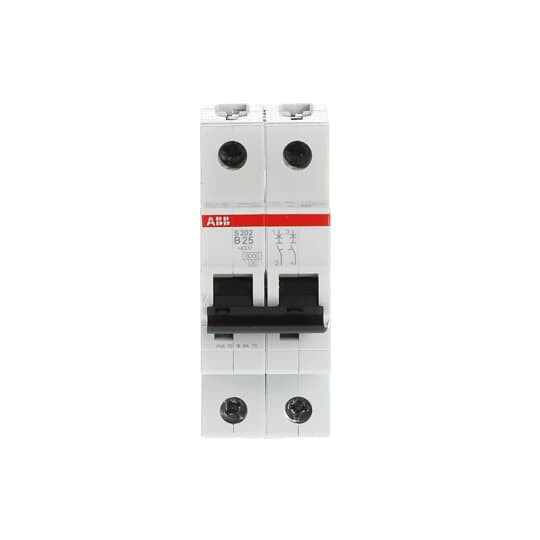 ABB S202-B25 Sicherungsautomat B-Char., 6 kA, 25 A, 2P, Made in Germany