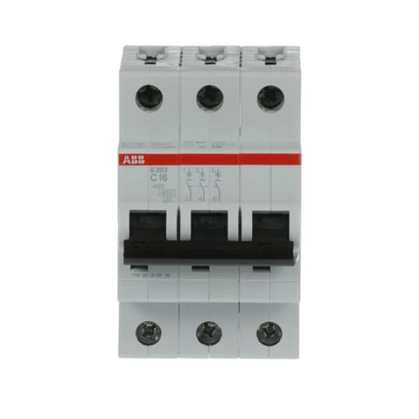 ABB S203-C16 Sicherungsautomat C-Char., 6 kA, 16 A, 3P, Made in Germany