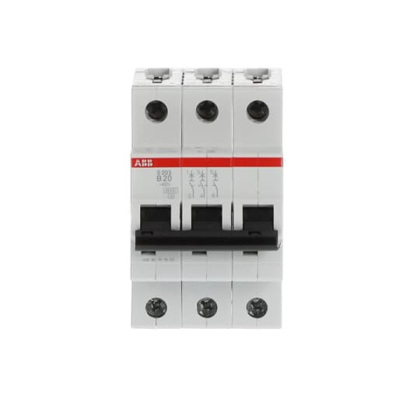 ABB S203-B20 Sicherungsautomat B-Char., 6 kA, 20 A, 3P, Made in Germany