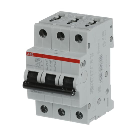 ABB S203-K20 Sicherungsautomat K-Char., 6 kA, 20 A, 3P, Made in Germany