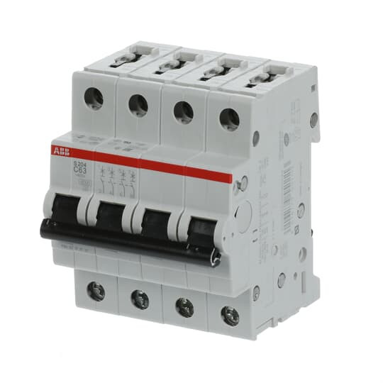 ABB S204-C63 Sicherungsautomat C-Char., 6 kA, 63 A, 4P, Made in Germany