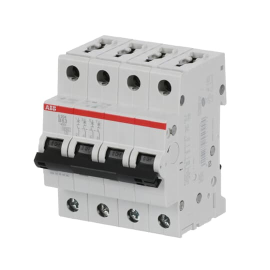 ABB S204-B63 Sicherungsautomat B-Char., 6 kA, 63 A, 4P, Made in Germany