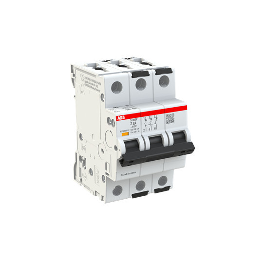 ABB S303P-Z2 Sicherungsautomat Z-Char., 25kA, 2A, 3P, Made in Germany