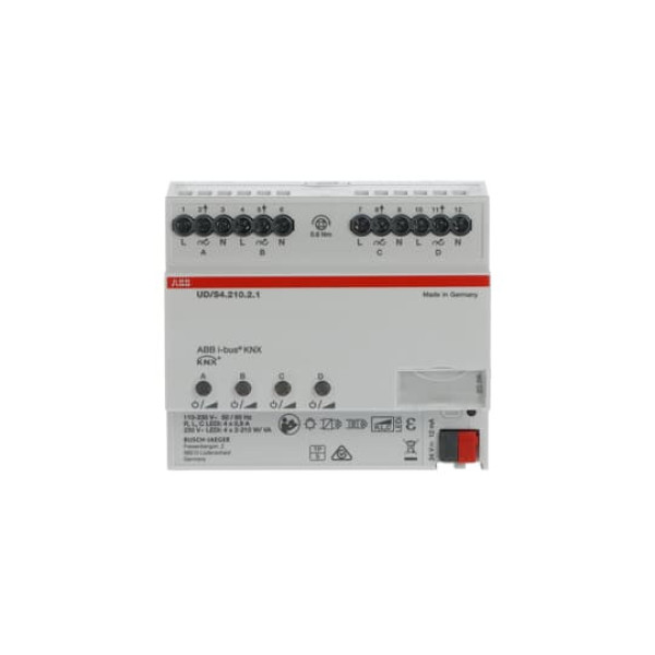 ABB UD/S4.210.2.1 LED-Dimmer, 4-fach, 210 W/VA, REG, Made in Germany