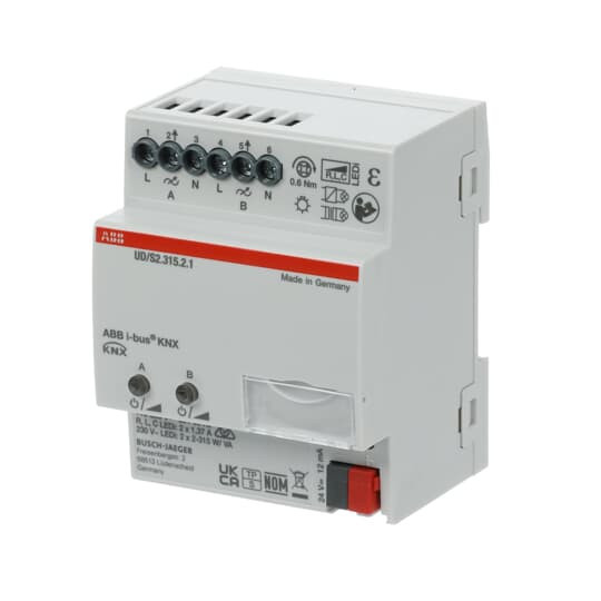 ABB UD/S2.315.2.1 LED-Dimmer 2x315 W/VA 1/2 fach, Made in Germany