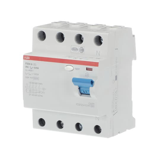ABB F204A-25/0,03 FI-Schutzschalter 4P,Typ A,25A,30mA