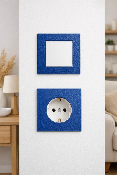 SOIXX Aufsteckrahmen für Lichtschalter Schneider Electric Asfora Blau Modernes Design ohne Demontage