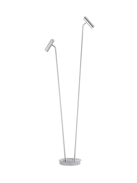 Hell Tom LED Stehleuchte Warmweiss Dimmbar 140cm getrennt schaltbar, Kugelgelenk Nickel 60411/2-92