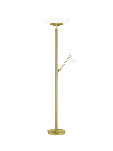 Hell Findus LED Stehleuchte 3-fach Warmweiss Dimmbar 182cm Messing 60483/2-01